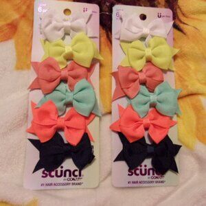 Bundle of 2 packages Scunci hair bows New ages 3+